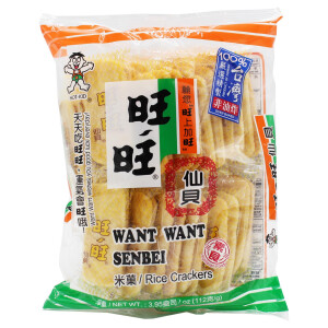 10er Pack (10x112g) Want Want Salzige, leicht süsse Senbei Reiskekse