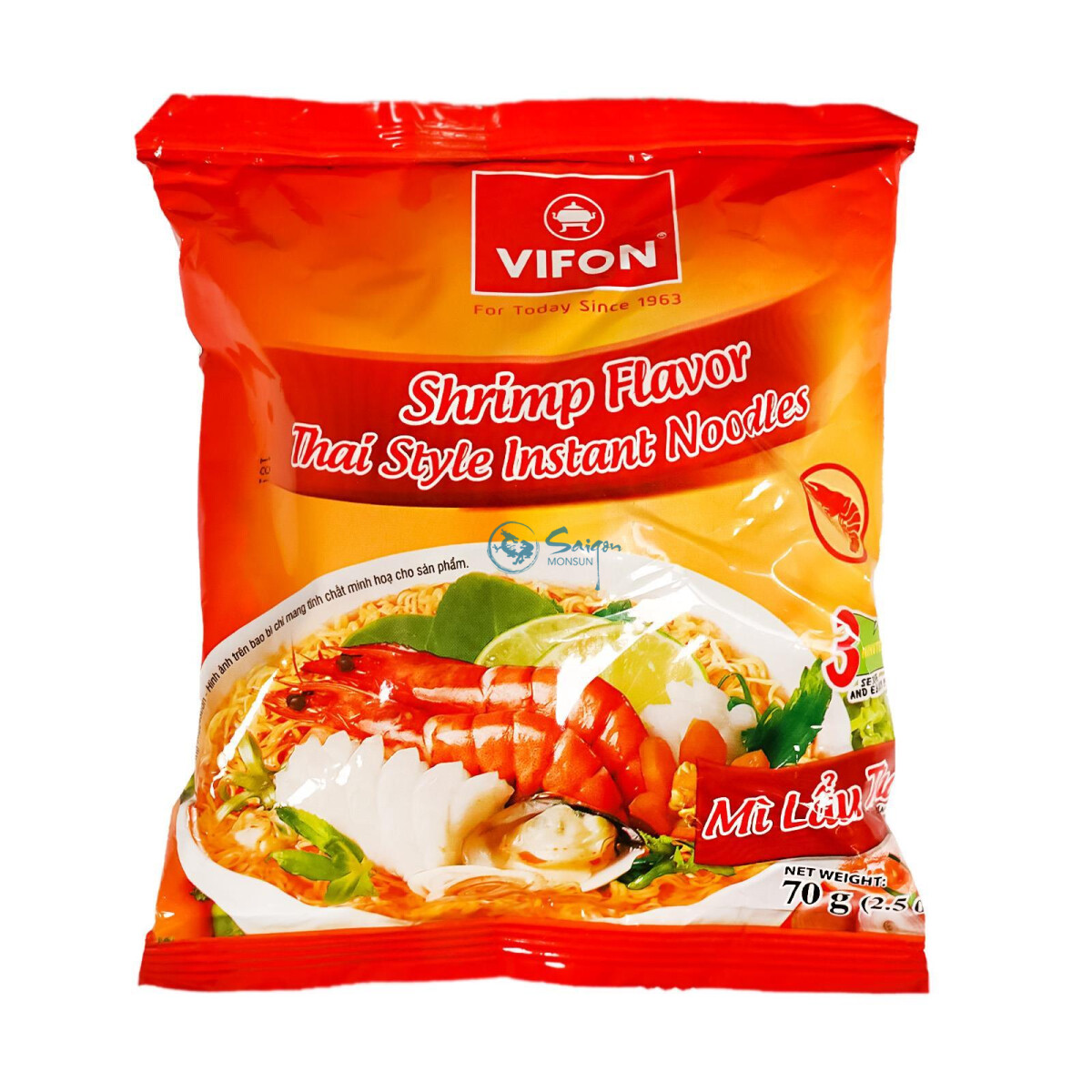 *Vifon Instant Nudelsuppe Shrimpsgeschmack Mi Lau Thai 70g