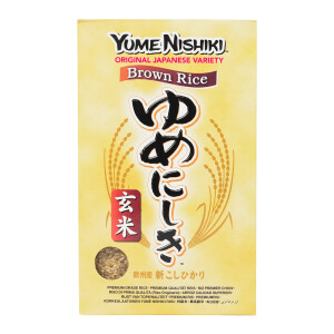 Yume Nishiki brauner Sushi Natur Reis 12x1kg
