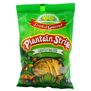 Tropical Gourmet Plantain Chips Strips leicht gesalzen 150g