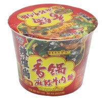 Jinmailang Instant Nudelsuppe Hot Pot Spicy Beef Bowl 130g