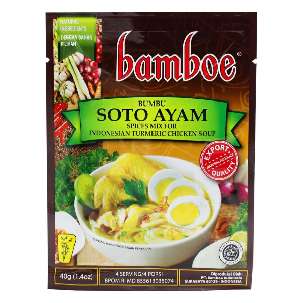 10x40g Bamboe Soto Ayam Indonesische Würzmischung für Hühnersuppe (Papa Vo®)
