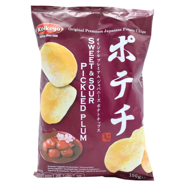 Koikeya japanische Kartoffel Chips mit Salzpflaumenessig 100g