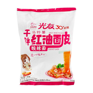 20x100g Guangyou Instant Nudelsuppe Spicy Wide Sour Hot Flavor