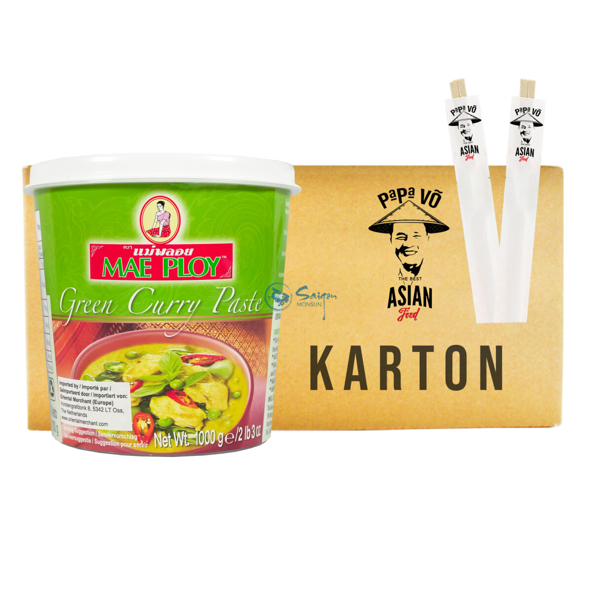 Mae Ploy Thailändische Grüne Currypaste 12x1kg