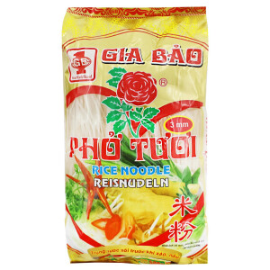 Gia Bao Bong Hong Pho Tuoi 4mm Reisbandnudeln 500g
