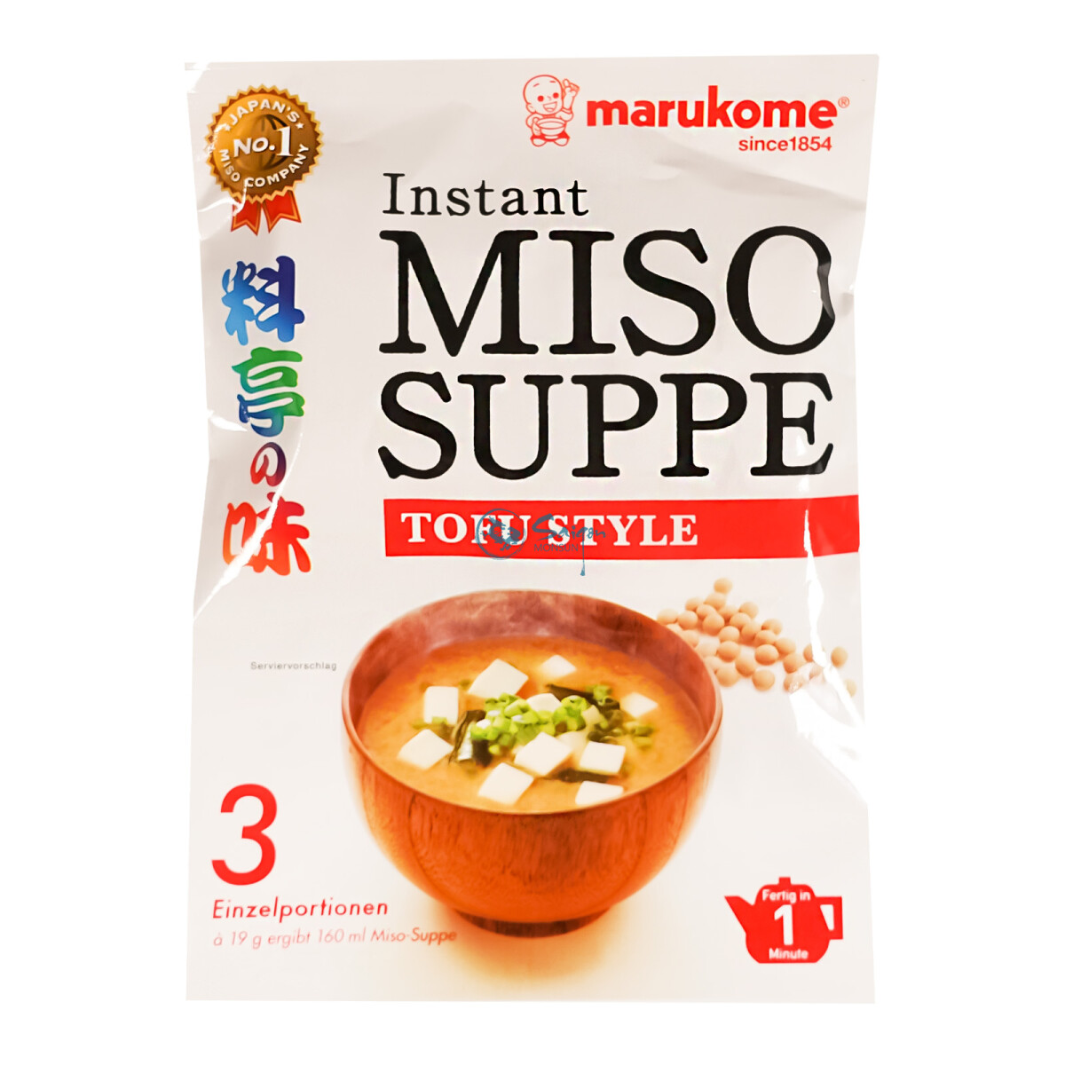 Marukome Misosuppe Tofu Style 57g (3Portionen)