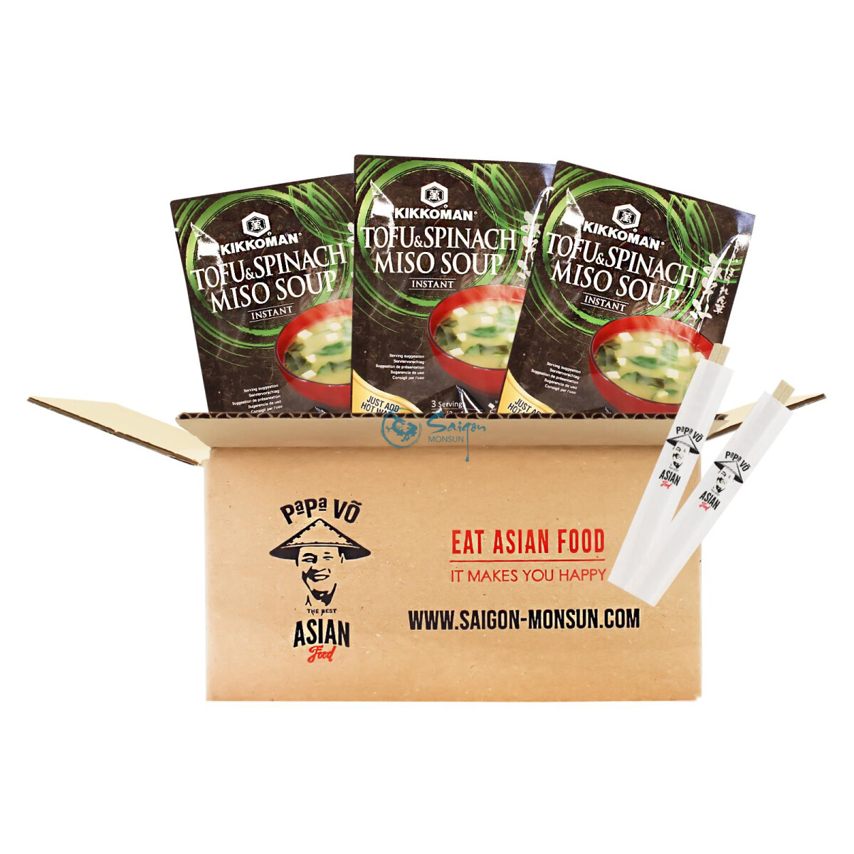 Kikkoman Instant Miso Suppe Tofu&Spinat 3x30g