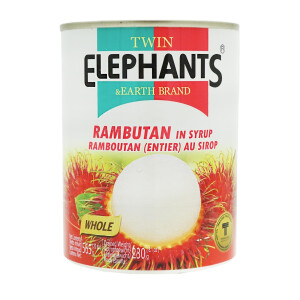 Twin Elephants Rambutan in Syrup 565g /ATG230g