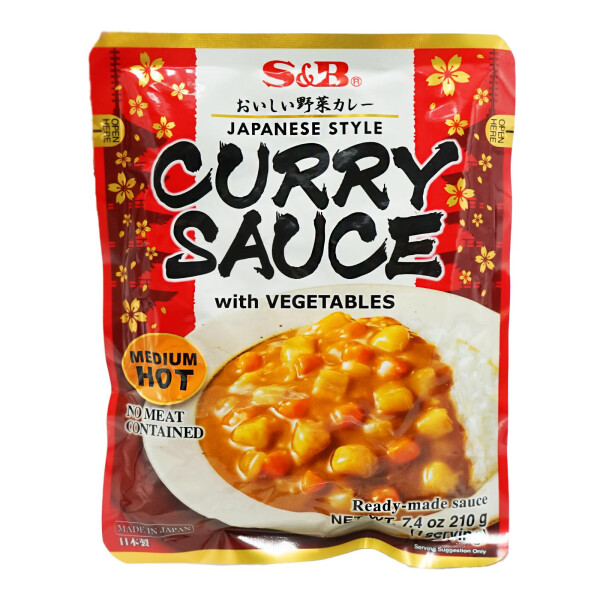 S&B Curry Sauce with Vegetables Medium Hot 10x210g