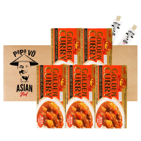 S&B Golden Japanisches Curry mild 5x220g (Papa Vo®)