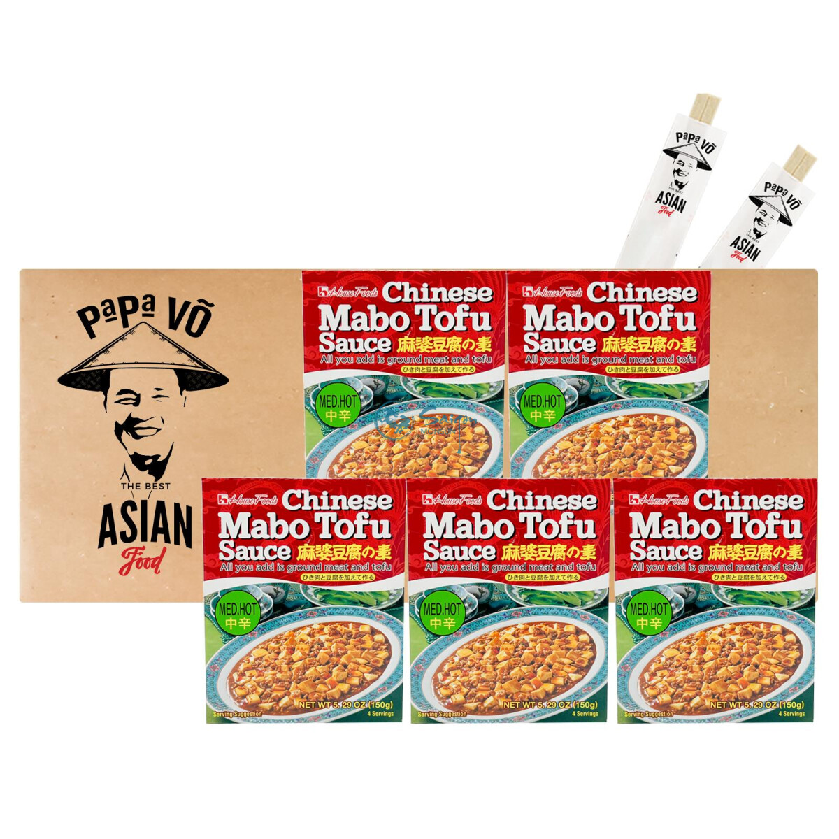 House Foods Mapo Tofu Sauce Medium Hot 5x150g