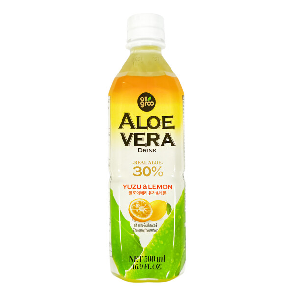 Allgroo Aloe Vera Drink Yuzu & Lemon 0,5L zzgl. 0,25&euro; Pfand