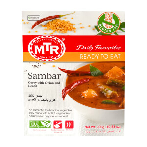 MTR Sambar Curry mit Zwiebeln und Linsen Ready to Eat 300g