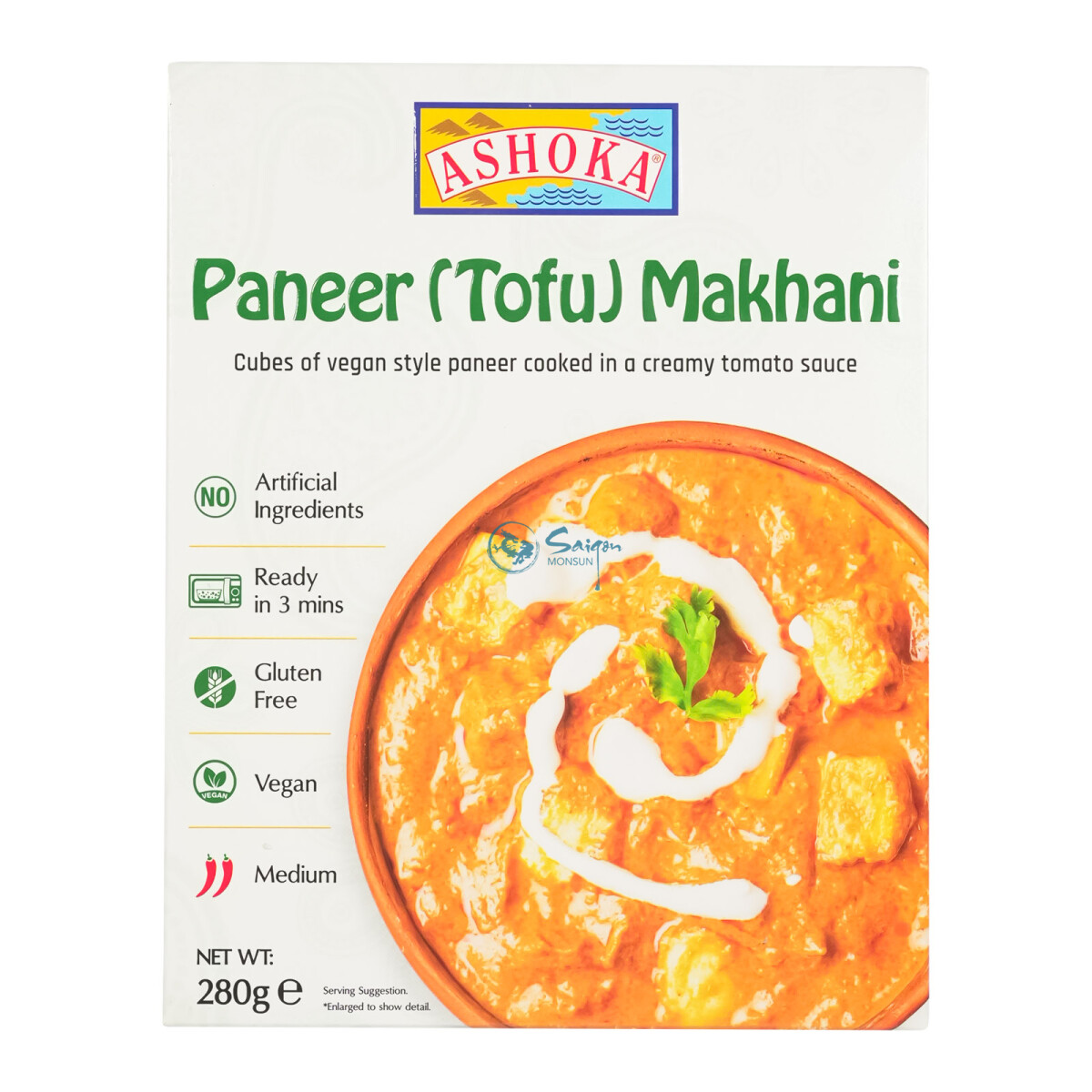 Ashoka Paneer (Tofu) Makhani Fertiggericht 280g