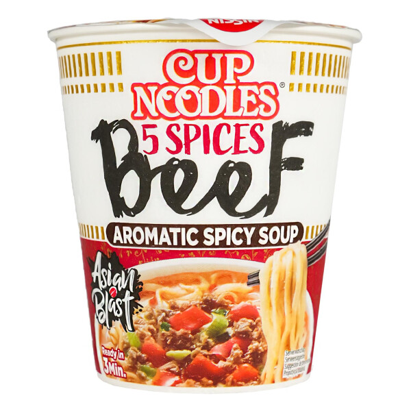 Nissin Instant Cupnudeln 5Gewürze Rind Geschmack 64g