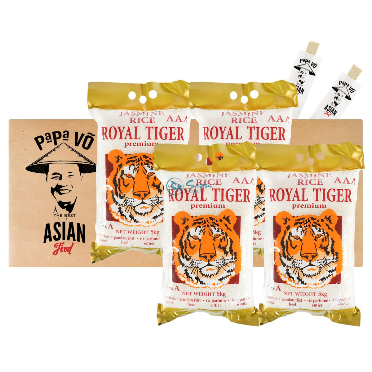 Royal Tiger Jasmin Langkorn Reis 4x5kg