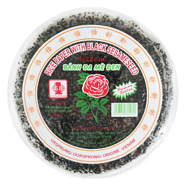 Gia Bao Banh Da Me Den Reispapier mit schwarzem Sesam (brüchig) 300g