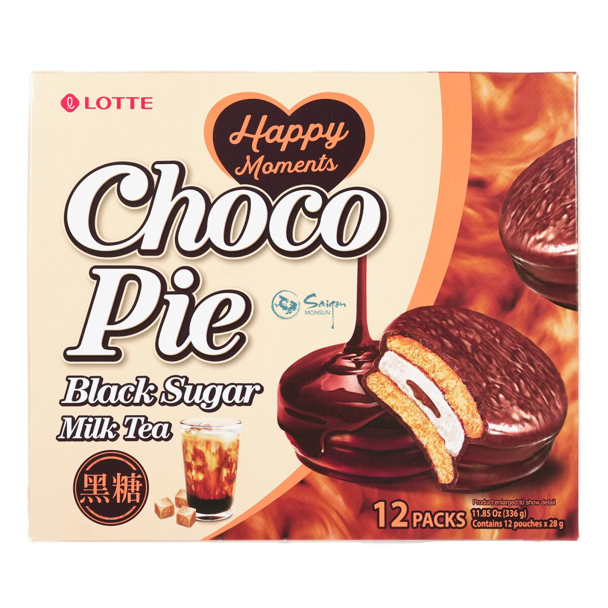 Lotte Choco Pie Black Sugar Milk Tea 336g