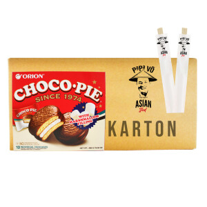 Orion Choco Pie Kuchen mit Cremefüllung und Schokoglasur 8x468g