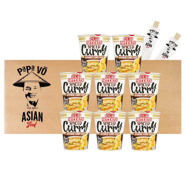 Nissin Cup Nudel Japanese Curry Geschmack 8x67g