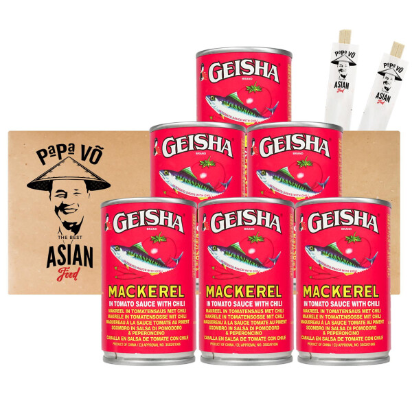 Geisha Makrele in Tomatensoße mit Chilli 6x425g/ATG255g