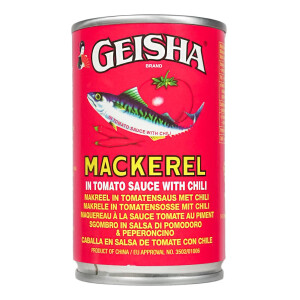 Geisha Makrele in Tomatensoße mit Chilli 6x425g/ATG255g