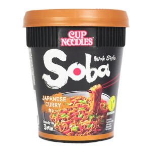 Nissin Cup Nudeln Soba Japanese Curry 8x90g
