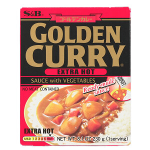 S&B Golden Curry EXTRA HOT Sauce mit Gemüse 230g
