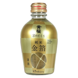 Kizakura Kyo no Tokuri Junmai Gold Sake 180ml 14%vol.