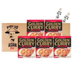 S&B Golden Curry EXTRA HOT Sauce mit Gemüse 5x230g