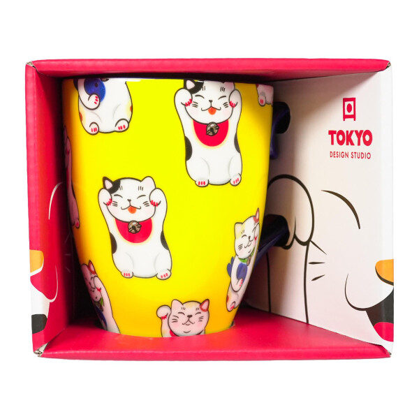 Tokyo Tasse Kawaii Lucky Cat Gelb Glückskatze