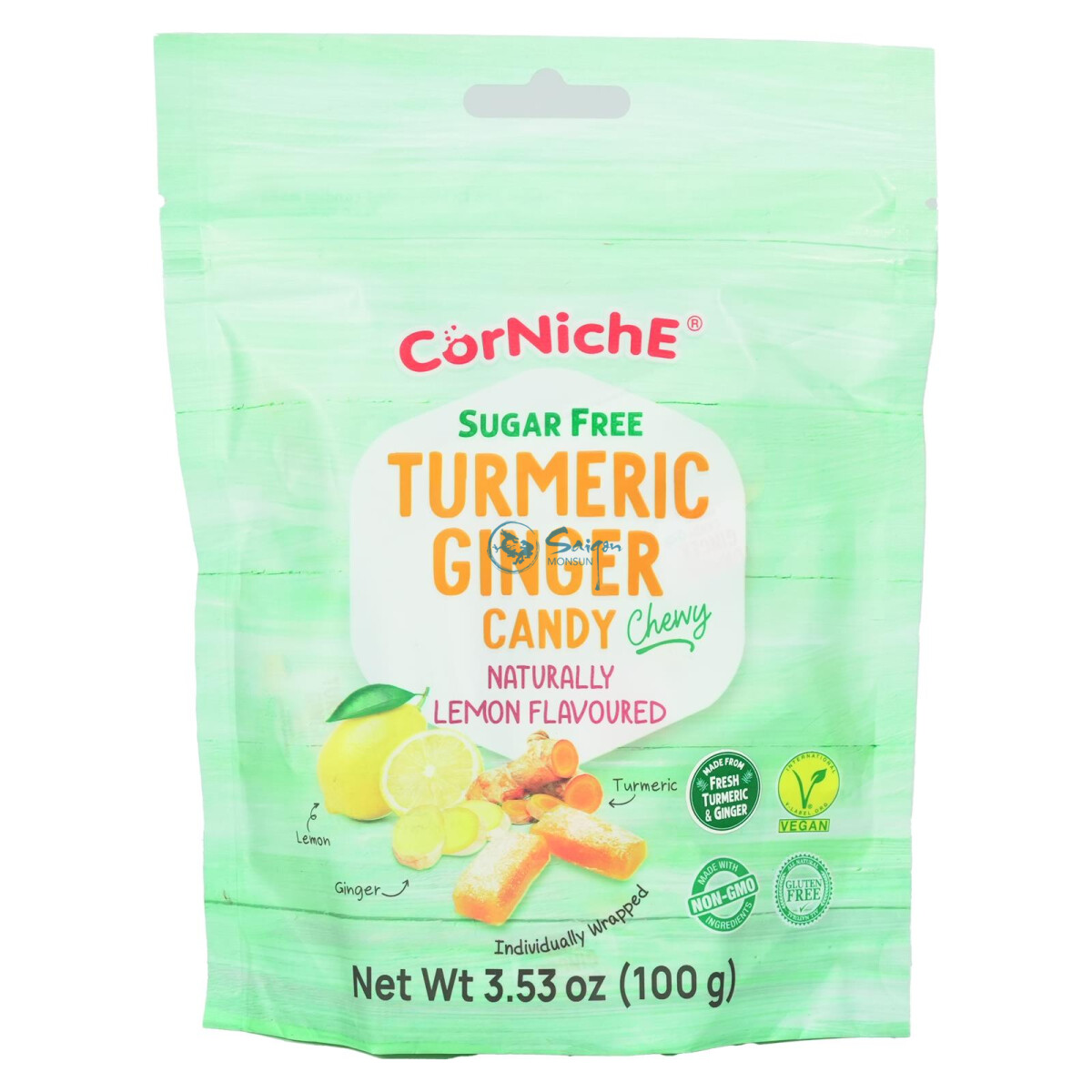 Corniche Kurkuma Ingwer Bonbons mit Zitronengeschmack100g