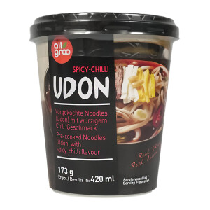 Allgroo Udon Nudeln Cupnudeln Chili Geschmack 173g