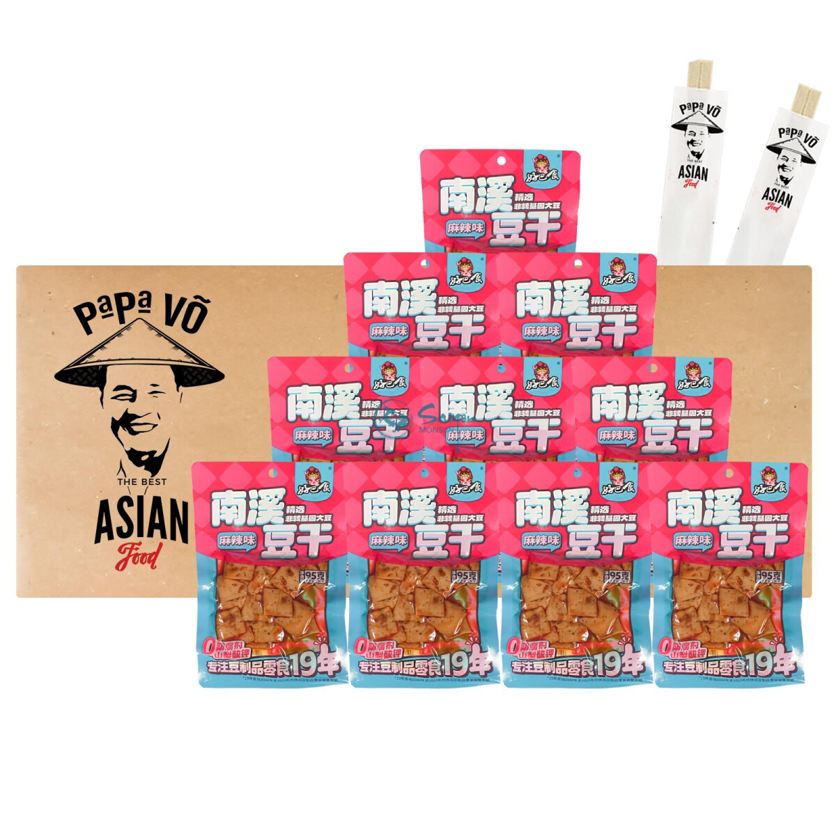 Hao Ba Shi Tofu Snack scharf HOT Dou Gan 10x95g