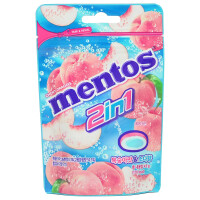 Mentos 2in1 Dragees Pfirsich Soda 45g