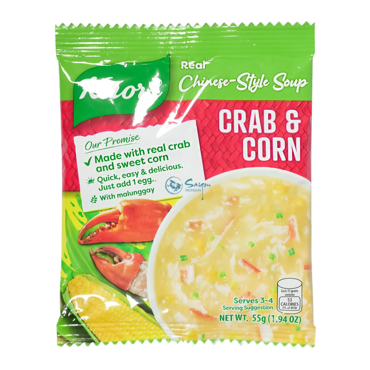 Knorr Crab & Corn Soup Chinese style Mais Krebs Suppe...