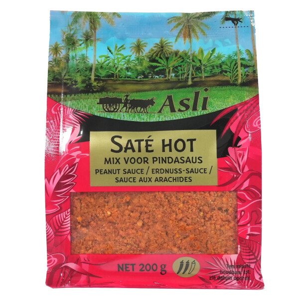 Asli Sate Hot Erdnuss Saucen Mix SCHARF 200g