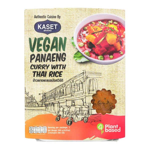 Kaset Vegan Panaeng Curry mit Thai Reis 280g