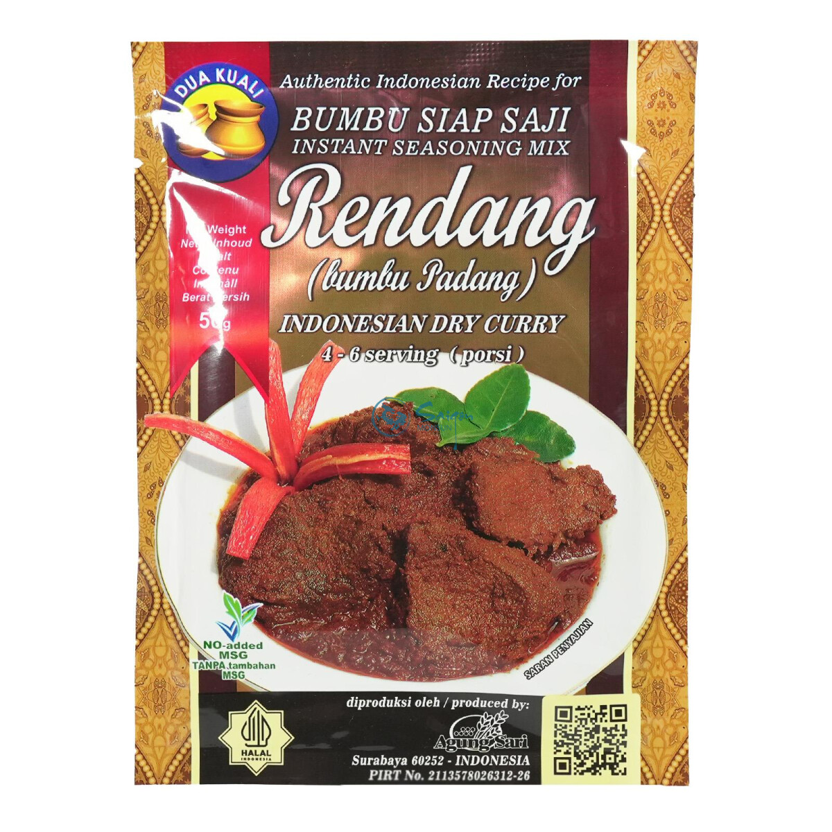Dua Kuali Instant Seasoning für Rendang 50g