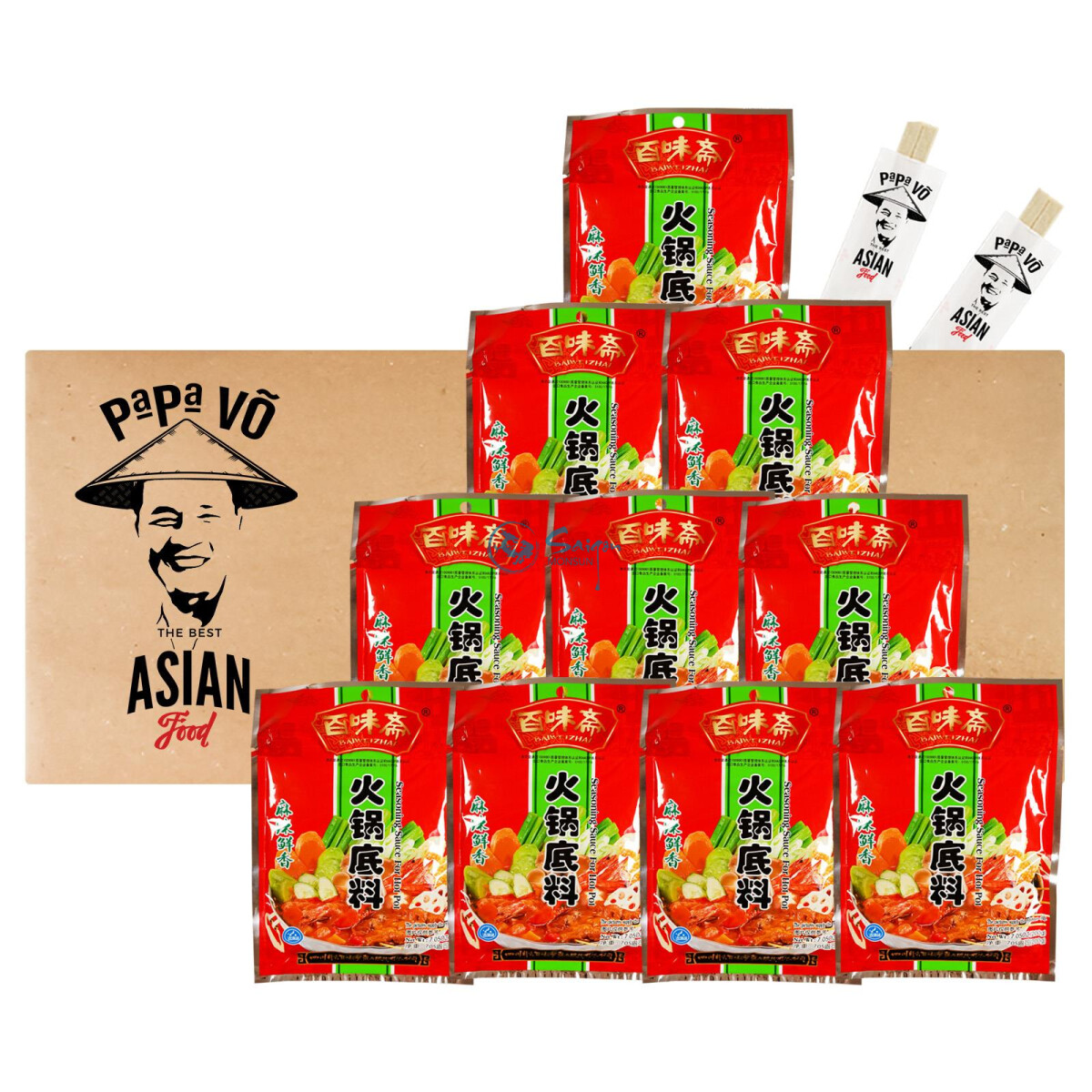 Baiweizhai Hot Pot Sauce 10x200g