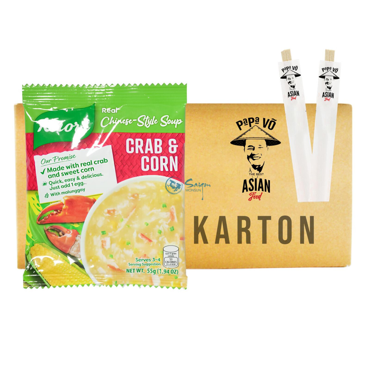 Knorr Crab & Corn Soup Chinese style Mais Krebs Suppe...