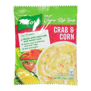 Knorr Crab & Corn Soup Chinese style Mais Krebs Suppe 20x55g