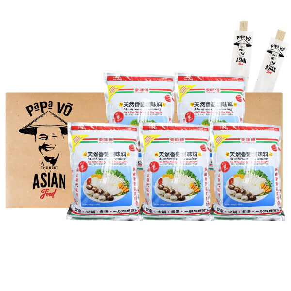 Vegetarian Chef Pilz-Würzmischung Gia Vi Tinh Chat Rau Cai Va Nam Dong Co 5x500g