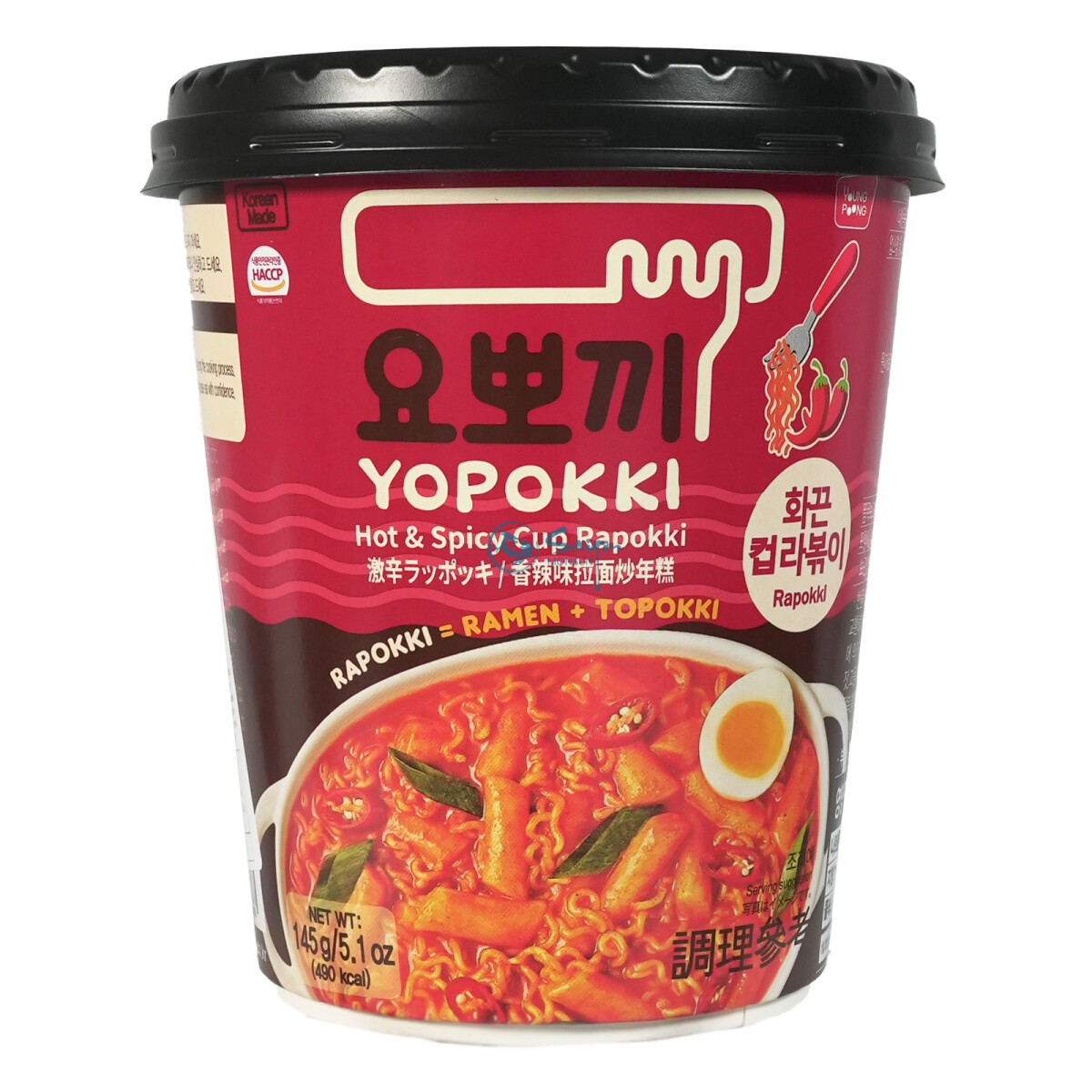 Yopokki Hot & Spicy Cup Rapokki Ramen Topokki 145g