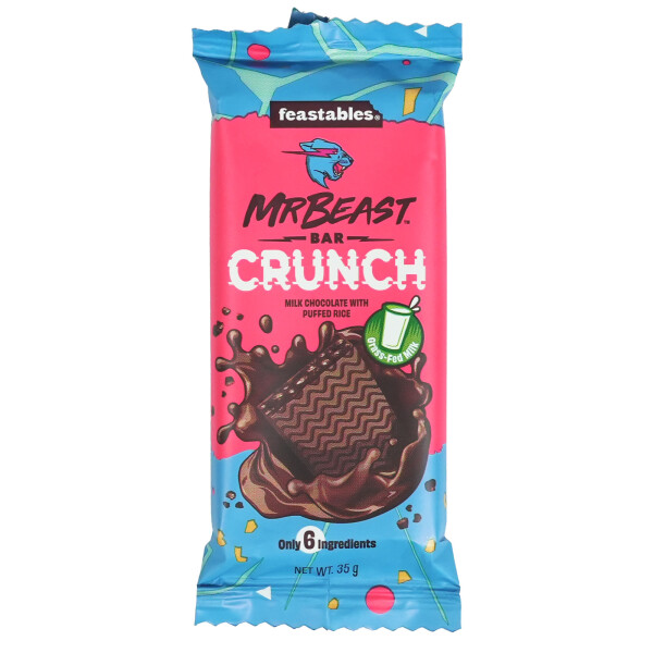 Mr Beast Bar Crunch Milchschokolade mit Puffreis 35g