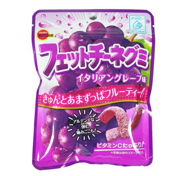 Bourbon Japan Fettuccine Gummi Trauben Geschmack 50g