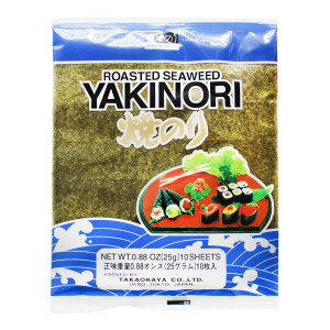 Takaokaya Seealgen geröstet Sushi Algenblätter Nori 10x25g