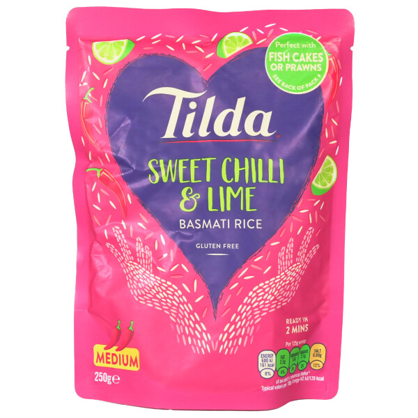 Tilda Basmatireis gedämpft mit Sweet Chilli und Limette 250g