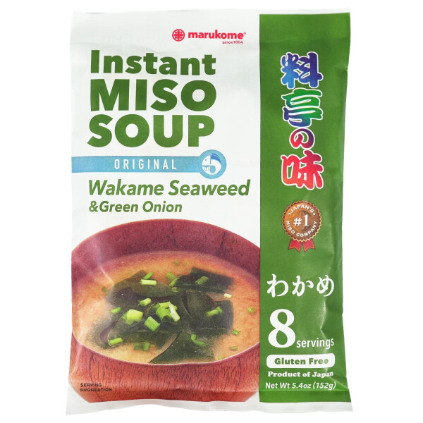 Marukome Instant Misosuppe Wakame & Green Onion 152g